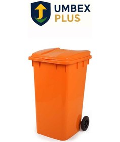 Resim Umbex Plastik Çöp Konteyneri 240 Litre Konteyner - A+ Isıya Dayanıklı Malzeme - Turuncu 