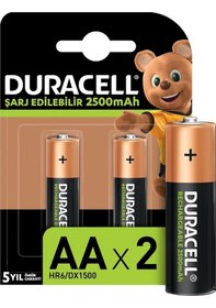 Resim Duracell Pil Şarjlı 2 Li Aa Kalem 2500Mah 