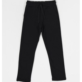 Resim Siyah Kalın Pamuklu Beli Lastikli Yan Cepli 5-6-7-8-9-10-11-12 Yaş Erkek Çocuk Eşofman Altı Mtlcc98-siyah Siyah 