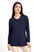 Resim NOBLE STORE Kadın Yaka Detaylı Anne Penye Bluz 