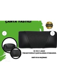 Resim Bike Sky Motosiklet Çanta Sırt Dayama Siyah Deri (Universal) Ultra Konfor 