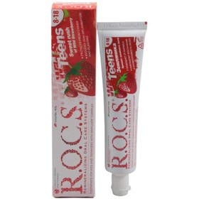 Resim Rocs Teens 8-18 Yaş Diş Macunu-Yaban Çileği 