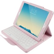 Resim Sunsky iPad Hava 2 Için Bluetooth Klavye Litchi Deri Kılıf Pembe (Yurt Dışından) 