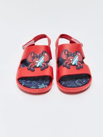 Resim LC Waikiki LCW STEPS Bordo Tek Bantlı Patch Detaylı Erkek Çocuk Sandalet 