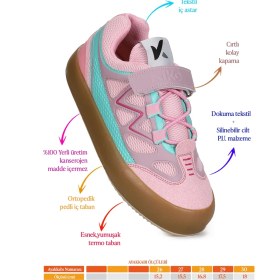 Resim Kiko Kids Plan Günlük Cırtlı Bağcıklı Kız Çocuk Spor Ayakkabı 