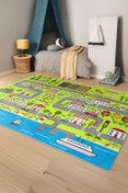 Resim azizhomeconcept Dekoratif Özel Tasarım Yıkanabilir,İnce, Kaymaz Tabanlı, Modern çocuk halısı oyun halısı 