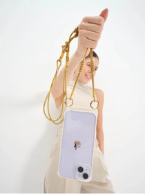 Resim Happy-Nes Pure Gold Adjustable Telefon Askısı iPhone 14 Plus İle Uyumlu 