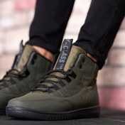 Resim BOUIS Erkek Yeşil Günlük Rahat Suni Deri Basketbol Ayakkabısı Kaymaz Taban Hafif Bağcıklı Sneaker 