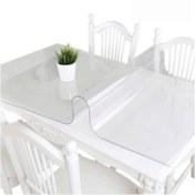 Resim Emek 80x160 Şeffaf PVC Masa Örtüsü 2,5 mm Masa Koruyucu Saydam Renk Masa Sehpa İçin Kolay Temizlik 