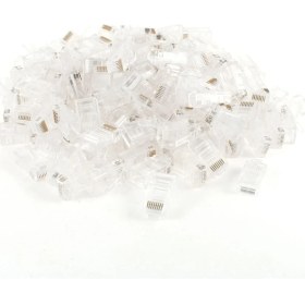 Resim Alfais 4615 Cat6 Rj45 Jack Konnektör Ethernet Kablo Ucu Cakı 100 Adet 