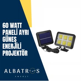 Resim Albatros 60 WATT PANELİ AYRI GÜNEŞ ENERJİLİ PROJEKTÖR 