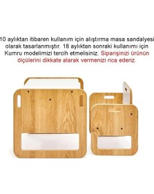 Resim Minera 0-18 Ay Serçe Ahşap Montessori Çocuk Oyun, Çalışma ve Aktivite Masası ve Sandalyesi 