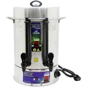 Resim Akçay ZHT1957 40 Bardak Semaver Elektrikli Çay Otomatı Inox 