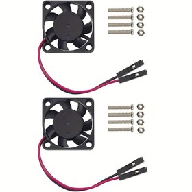 Resim Raspberry Pi 5/4/3B+ 3007 için sessiz DC fan - 5V/3.3V, 3-pen PWM kontrolü, kırmızı ve siyah teller, soğutma ve havalandırma için kompakt tasarım, soğutma fanı, şık metalik bitiş, dayanıklı yapı 
