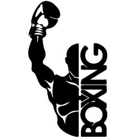 Resim habune Şampiyon Boksör Sticker 10 X 18 Cm 