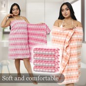 Resim 4'lü havlu seti, Ekstra Büyük, yüksek emicilik, hızlı kuruma, 35.5in x 71.5in (90cm x 180cm), çok renkli desen, şık, makinede yıkanabilir, dayanıklı, rahat, canlı, ideal hediye, ev kullanımı, banyo 