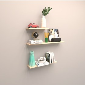 Resim Rafkestir 3 Lü Raf Set ( 60 - 50 - 40 ) Akçaağaç ( Mat ) 