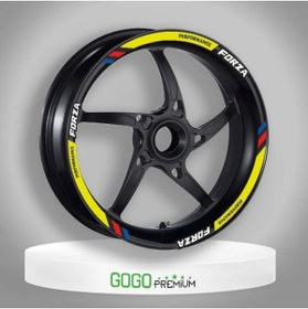 Resim Genel Markalar FLO SARI II REFLEKTÖR BASKI HONDA PCX UYUMLU 1 SET JANT ŞERİDİ 