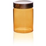 Resim Akasya Yuvarlak Cam Kavanoz Amber 850 Ml The Mia
