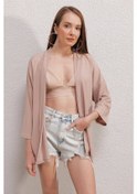 Resim 5862 Örme Kimono - Bej 