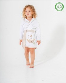 Resim Balinalı Bornoz Beyaz-bej Beyaz - Bej 