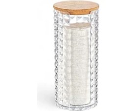 Resim Skygo Ahşap Kapaklı 3'lü Organizer Set, Model Modern Pamukluk Düzenleyici Şık 3'lü Pamukluk Set - Şık ve Fonksiyonel Ahşap Kapaklı 3'lü Organizer Set 