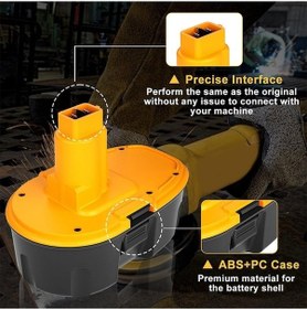 Resim Ganzhoushop Sarı Pil İçin Elektrikli El Dewalt Değ Aletleri Akülü 6.0ah 4500mah 18v 18v Aw Sarı 