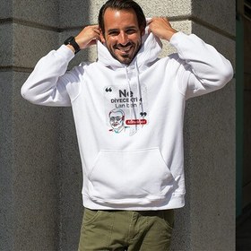 Resim Komik Alzheimer Tasarımlı Kapşonlu Sweatshirt 