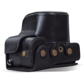 Resim MegaGear Sony Alpha 7c Uyumlu Gerçek Deri Fotoğraf Makinesi Kılıfı 