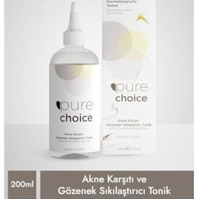 Resim Pure Choice Akne Karşıtı Gözenek Sıkılaştırıcı Tonik 200 Mililitre 3 Paketi Açık Beyaz 