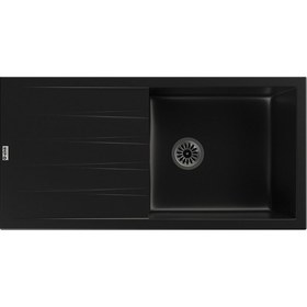 Resim Q-Sink Granit Evye Siyah Tek Gözlü 50*100 Q100 