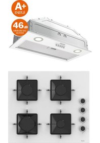 Resim Ferre Mega Plus Serisi SS206 + D051- SA 2'li Cam Ankastre Set 