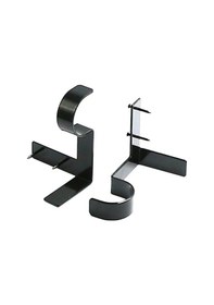 Resim Shineyee Yaratıcı Roma Çubuk Braketi Perde Çubuğu Braketi Roma Çubuk Braketi Çift Perde Çubuğu Braketi Evrensel Bağlantı Kancaları 2 Adet Sol/sağ 