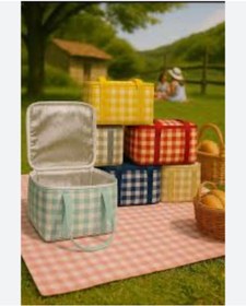 Resim ARCET Kırmızı Piknik Çantası Termos 33x22x22 cm 