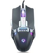Resim Dark Alien V710 7 Tuşlu Metal Ofis Kablolu Parlayan Fare, Kablo Uzunluğu: 1.78m Siyah Diğer Diğer 