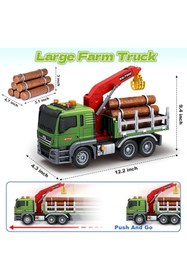 Resim Tıfıl Toys 1:12 Sürtmeli Sesli Işıklı Fonksiyonel Oyuncak Kütük Taşıyıcı Kamyon 