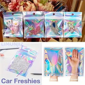 Resim 100 Adet Tekrar Kullanılabilir Mücevher Gösterim Çantaları, 100'lu Paket Değişken Etki Mücevher Gösterim Çantaları, Tekrar Kullanılabilir Kalınlaştırılmış 16 mil CPP Mühürleme Cebi Aksesuar Ambalajı ve Sergileme için 