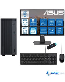 Resim Asus Expertcenter P500MV Core 7-240H 16 GB RAM DDR5 2 TB SSD W11Pro Bilgisayar - Asus 27'' Monitör C72408512B0D27RNP03 