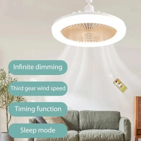 Resim Orvionlabs Egonex LED Işıklı Uzaktan Kumandalı Sessiz Tavan Vantilatörü 
