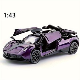 Resim 3-Door Alaşım Süper Spor Araba Modeli - Mor ve Kırmızı ile Geri Çekilebilir Kanatlar, 3-Door Tasarım ve Gerçekçi Tekerlekler, Detaylı El Sanatları - Koleksiyoncular için Mükemmel Hediye, 2 Renkte Mevcut 