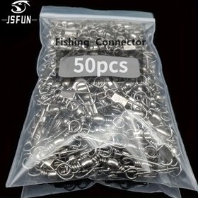 Resim 50/100 adet Balıkçılık Ekipmanı Hızlı Bağlantı Parçası, Tip B Hızlı Bağlantı Parçası, Tatlısu ve Tuzlu Su Balıkçılığı için Uygun 