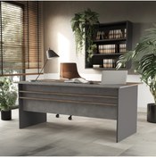 Resim L'occi Concept Darian A Ofis Masası 180cm*90cm Kahve-beton-antrasit Dr1-cga 