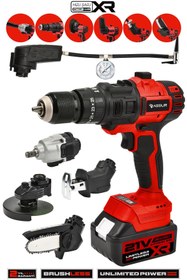 Resim ASSUR 21v 6 Başlıklı Set Taşlama Somun Sıkma Tilki Kuyruğu Dal Budama Akülü Vidalama Hava Pompası 