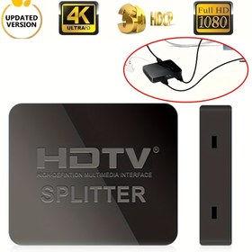 Resim 4K Ultra HD Uyumlu 1x2 Bölücü - HDTV ve DVD için Full HD 1080P Çift Ekran Yükseltici, 3D HDTV Desteği ile Yüksek Çözünürlüklü Medya Arayüzü 