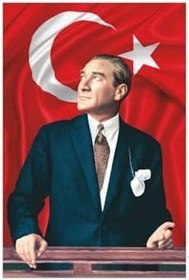 Resim ZC Bayrak 50x70 Atatürklü Türk Bayrağı Pakette 10 Adet Vardır 