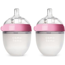 Resim Antikolik Silikon Biberon 2'li 150ml Pembe - Yavaş Akışlı 0-3 Ay Yenidoğan 