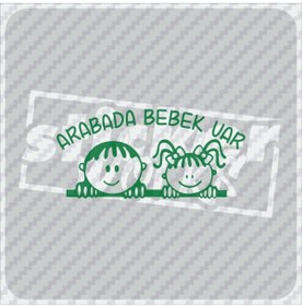 Resim Sticker Works Arabada Bebek Var Sticker 