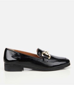 Resim Hotiç Kadın Rugan Deri Siyah Tokalı Klasik Loafer 01ayh312420a100 Siyah 