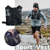 Resim Çok Cepli Spor Yelek Sırt Çantası - Nefes Alabilir File & Ergonomik Tasarım, Koşu, Doğa Yürüyüşü, Spor Salonu İçin - Eller Serbest Hidrasyon Sistemi, Telefon/Anahtar Saklama, Makinede Yıkanabilir Outdoor Aktif Giyim 