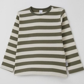 Resim Breeze Erkek Bebek Uzun Kollu Tişört Patlı Çizgili 9 Ay-3 Yaş, Haki Yeşil Haki Yeşil 